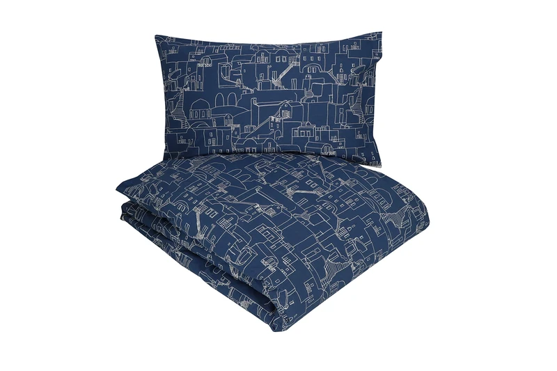Gabel IOS Double Duvet Cover Set, Blue