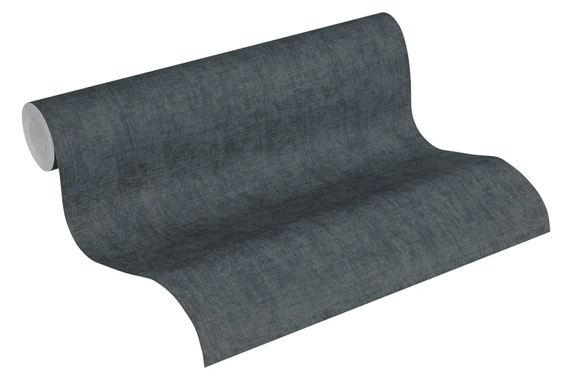 A.S. Création Plain Wallpaper Greenery Non-Woven Wallpaper 10.05 m x 0.53 m Grey Made in Germany 373346 37334-6