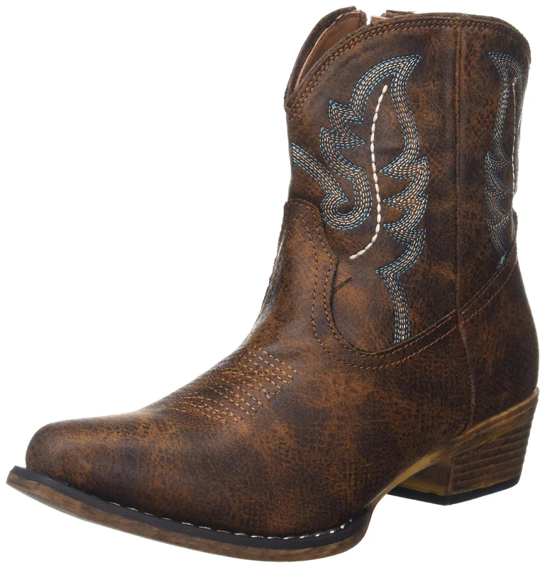 ROPER Women's Shay Western Boot, Cognac Faux Leather, 6.5 UK