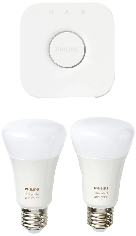 Philips Hue White & Color Ambiance Starter Set of 2 Lamps, Plastic, 19 W, White - Image 1