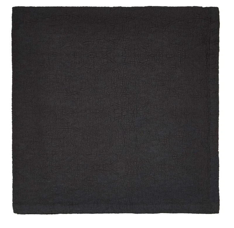 MORRIS & CO BULLERSWOOD MATELASSE THROW CHARCOAL, 100% COTTON, 170 x 220 cm - Image 1