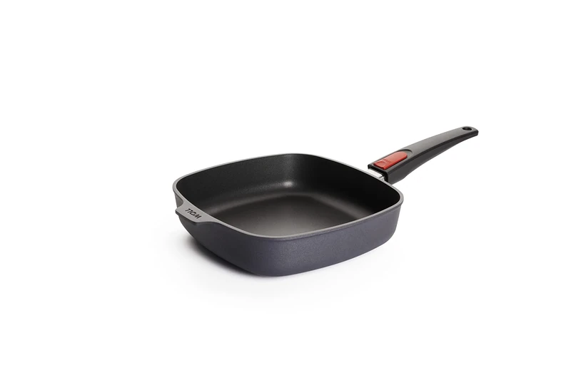 Woll Diamond Lite Square Cast Iron Pan 24 × 24 cm with Removable Handle - Non-Stick Cast Aluminium Pan with Diamond Seal - Induction & Oven-Safe - Suitable for All Hobs