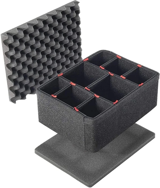 Peli 1500 TrekPak Divider Set, Original Protector Case Accessory, Compatible 1500, Colour: Black