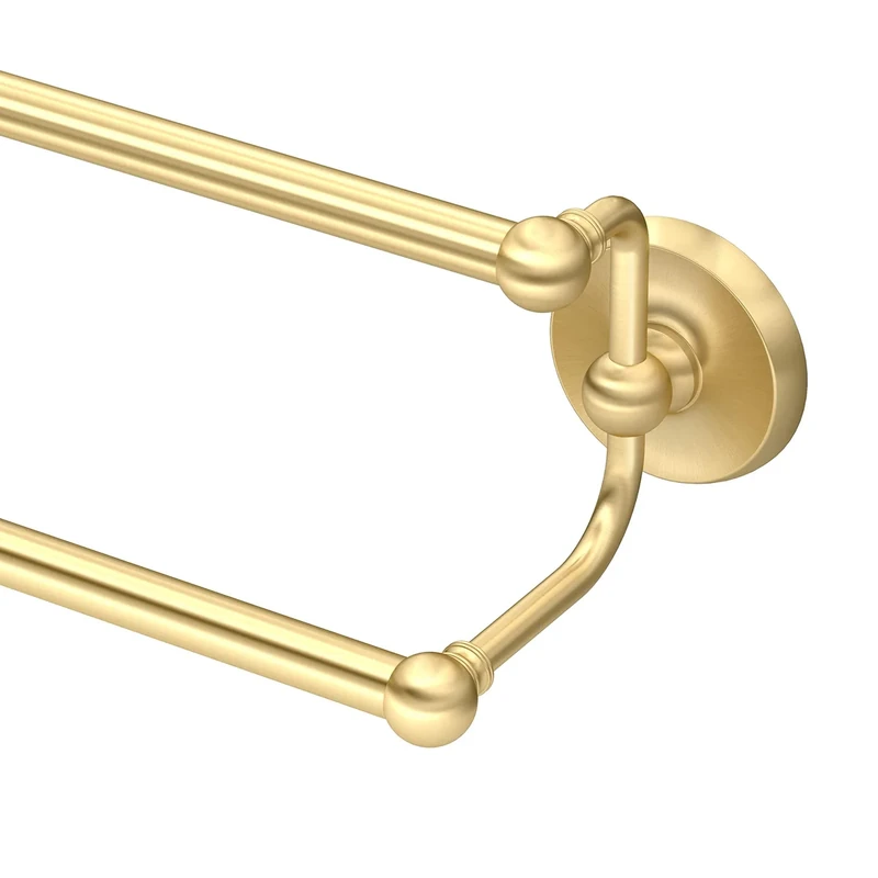 Gatco 24" Double Towel Bar, Brushed Brass, 24 Inch