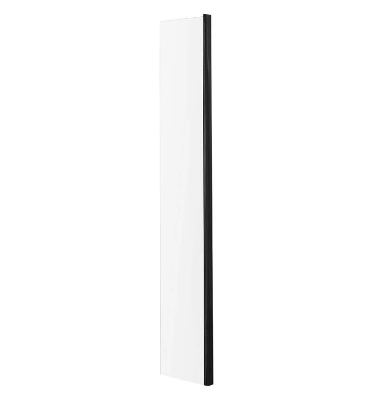 Hudson Reed WRSBP250 Modern Bathroom Black Profile Wall Fixed Wetroom Return Screen, 215mm, Black