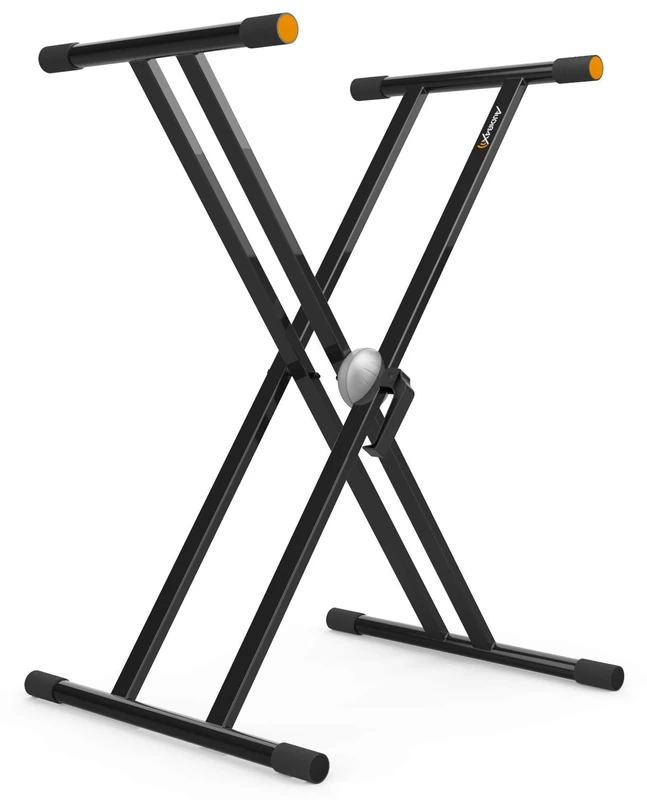 Audibax Onyx 130 Plus Black - Double Scissor Keyboard Stand - Electronic Musical Keyboard Stand - Adjustment System with Easy Lock Ball Joint - Maximum Load of 65 kg