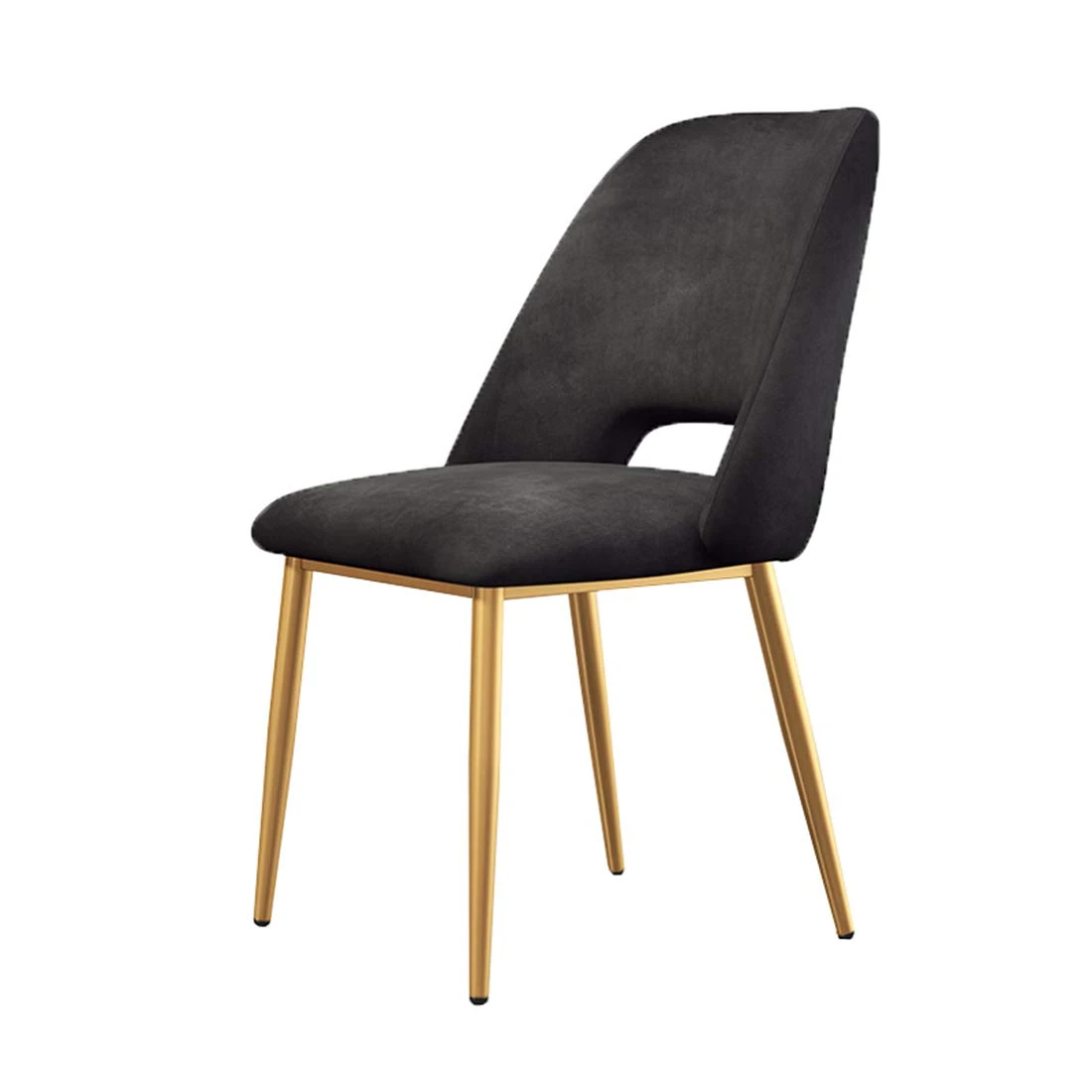 Nordic Dining Chair Metal Legs,Ergonomically Designed Coffee Side Chair,Flannelette Upholstered Lounge Sofa Chair,for Leisure/Office/Reception/Living Room/Desk/Patio/Terrace/Office/Kitchen