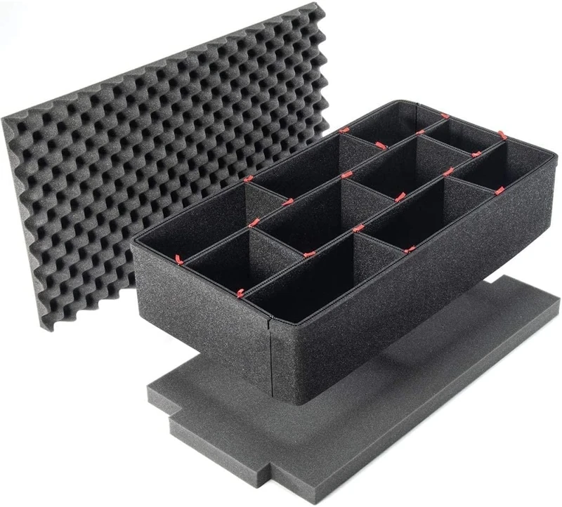 Peli 1510 TrekPak Divider Set, Original Protector Case Accessory, Compatible 1510, Colour: Black