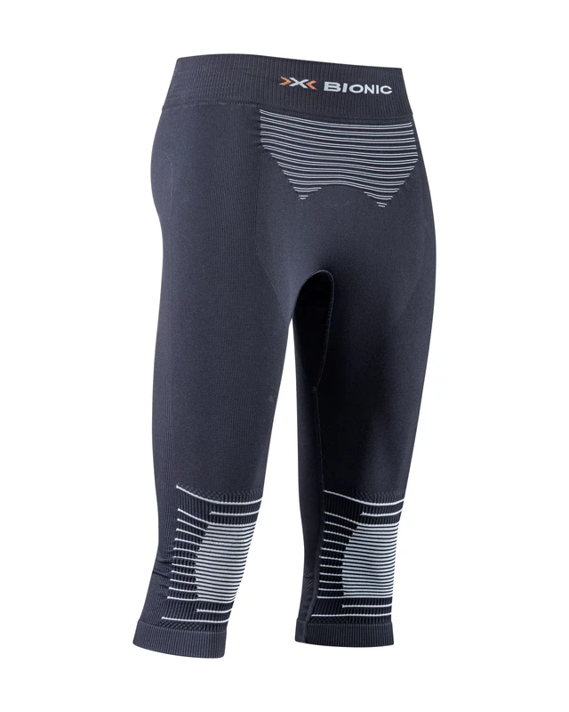X-BIONIC Energizer 4.0 Pants 3/4 Women Baselayer Functional Pants - Opal Black/Arctic White, X-Large