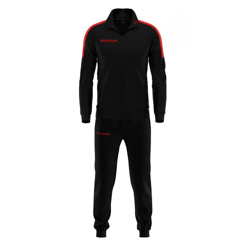 Givova Tr033 Jumpsuit, Black/Red, 5XS
