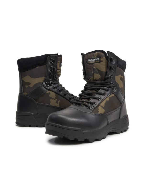 Brandit Men's 9 Eyelet Tactical Boot, Dark Camo, UK 11.5