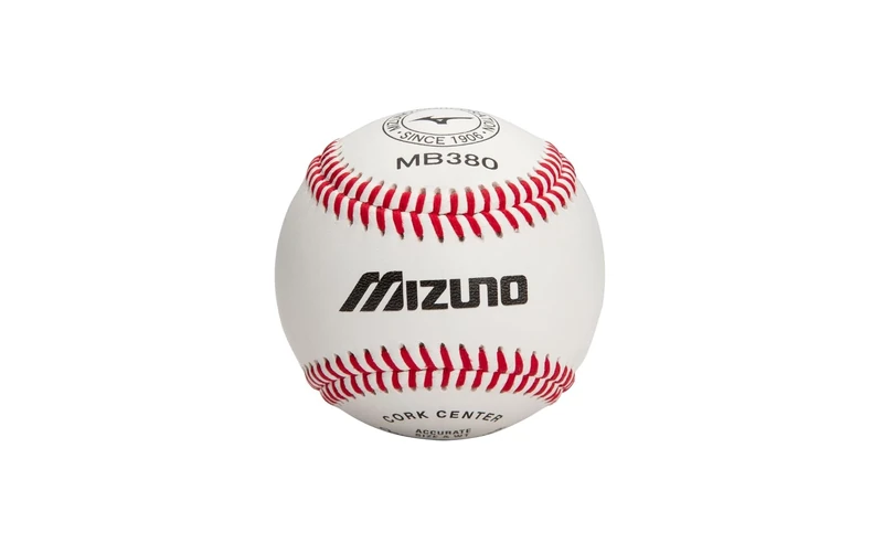 Mizuno MB380 Full-Grain Leather Youth/Adult Baseballs - Box of One Dozen (12)