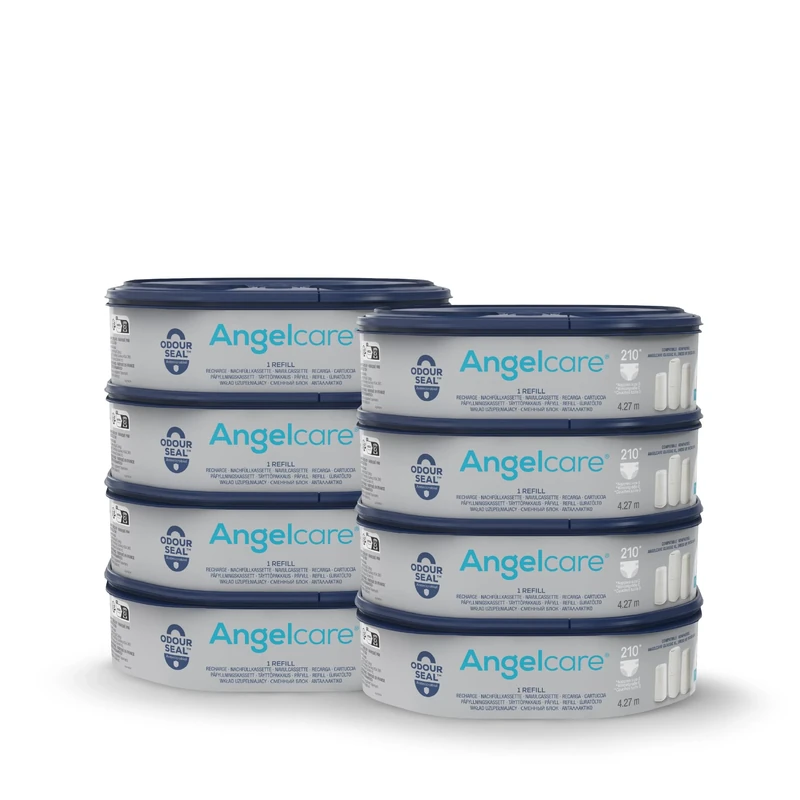 Angelcare Octagonal Refill, 8 Pack, for Classic XL Nappy Bin