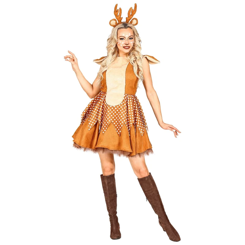 W WIDMANN MILANO Party Fashion - Reindeer Costume for Women, Christmas, Animals, Carnival, Theme Parties, Size L