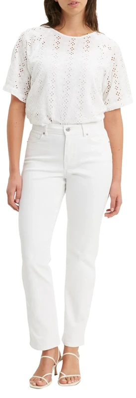 Levi's Women's Classic Straight Jeans, Simply White, 30W x 32L