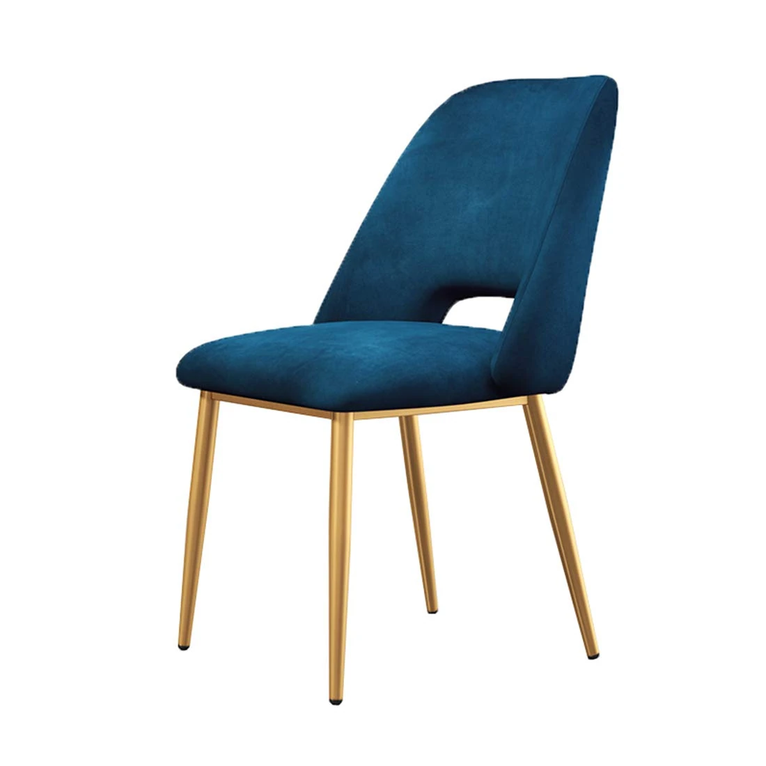 Nordic Dining Chair Metal Legs,Ergonomically Designed Coffee Side Chair,Flannelette Upholstered Lounge Sofa Chair,for Leisure/Office/Reception/Living Room/Desk/Patio/Terrace/Office/Kitchen