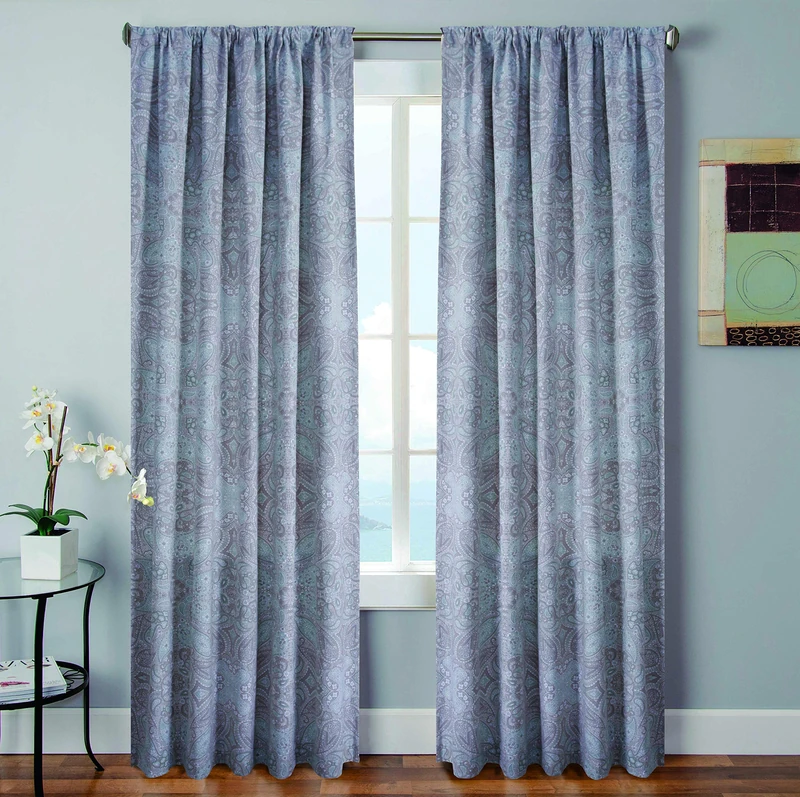 Duck River Textile Privacy Curtain, Machine Washable in Cold Water, use only Non-Chlorine Bleach, Tumble Dry Low and Warm Iron as Needed, Multi, 52x96 (2 Pieces)