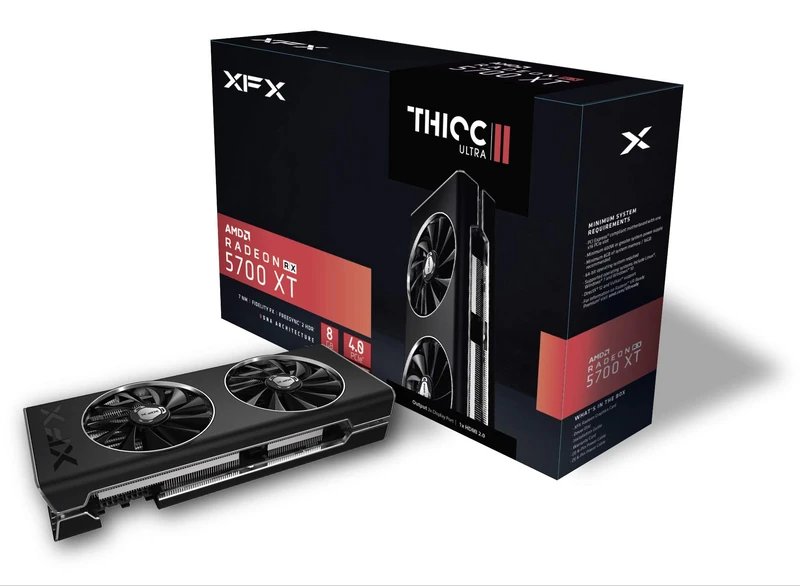 XFX RX 5700 Xt Thicc II Ultra 8GB GDDR6 1980MHz 3xDP HDMI PCI Express 4.0 Graphics Card Rx-57XT8DBD6 - Image 1