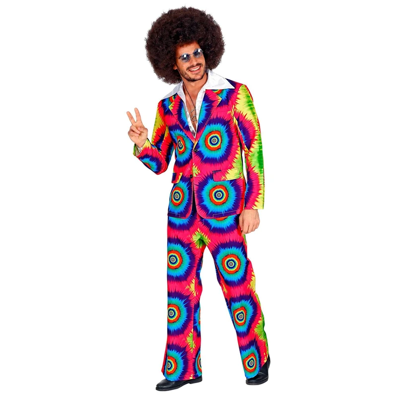 WIDMANN - Costume 70s Groovy Style, Jacket and Trousers, Suit, Theme Party, Carnival