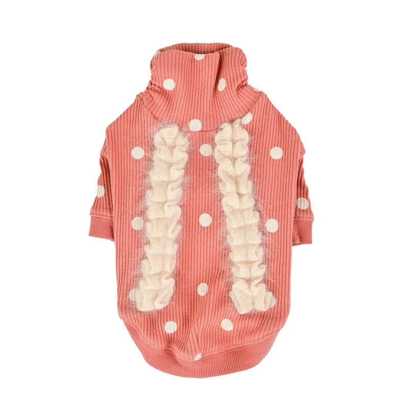 Pinkaholic NATD-TS7577-IP-L ELIZA INDIAN PINK L Dog Tip Cardigan Shirt