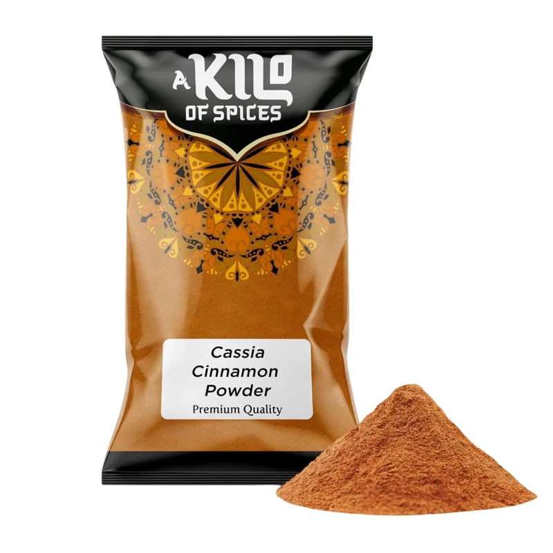A Kilo Of Spices - Ground Cinnamon Cassia 1 Kg | Cassia Cinnamon Powder, Gently Dried and Ground, Aromatic & Flavorful Spice for Baking, Cooking, Beverages & Health Benefits | Vegan Cassia Bark Powder