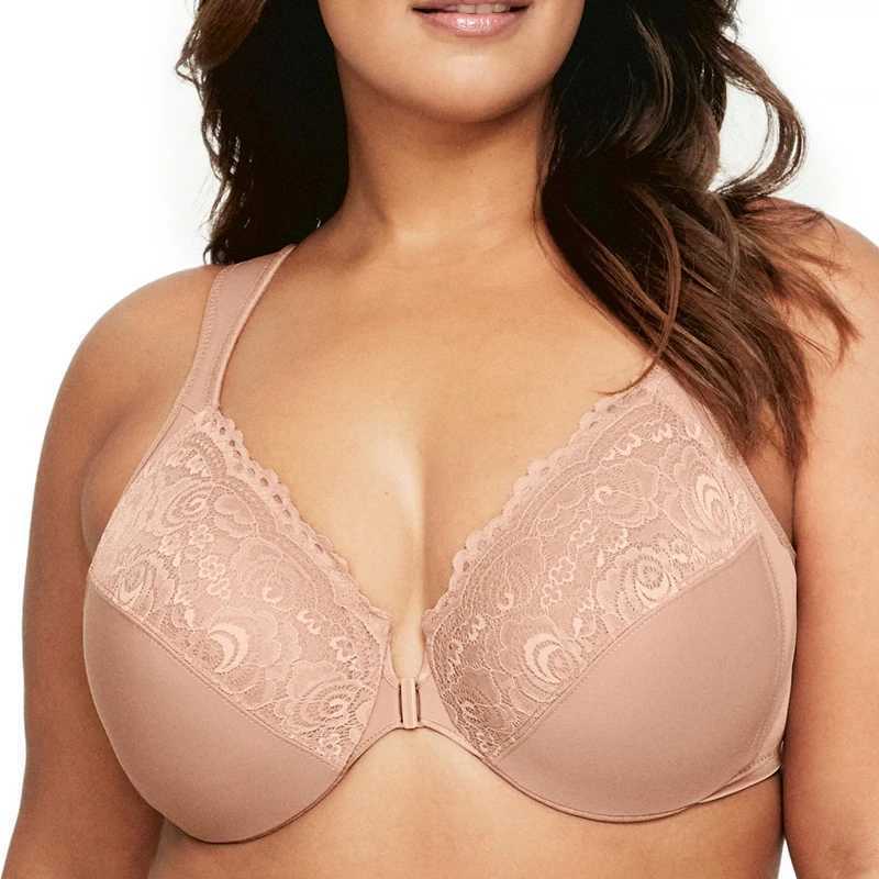 Glamorise Wonderwire Front-Closure Underwire Bra 1245 (Women's & Women's Plus)
