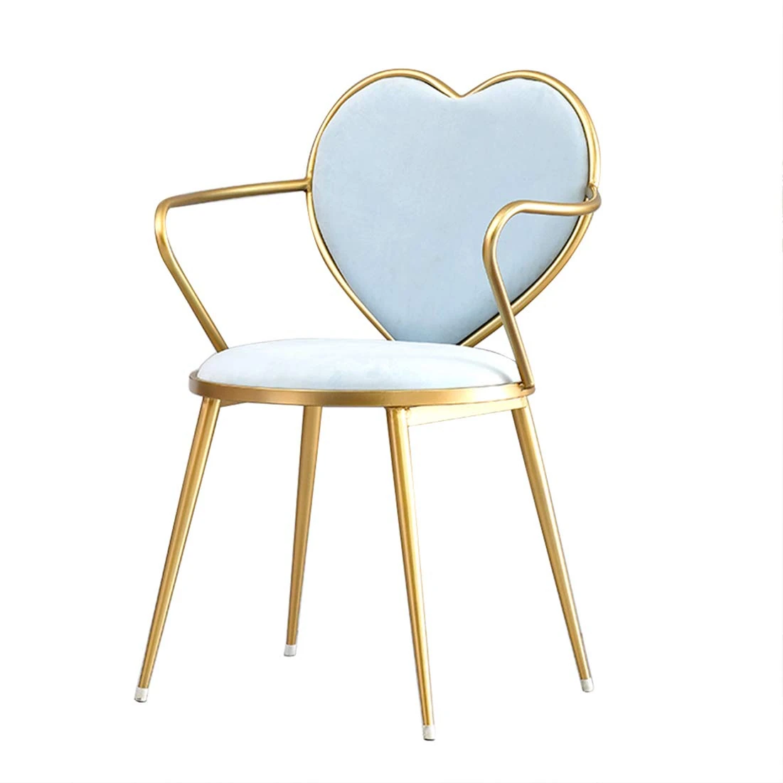 Nordic Makeup Chair Metal Legs,Ergonomically Designed Coffee Side Chair,Flannelette Fabric Upholstered Lounge Dining Chair,for Office/Reception/Living Room/Patio/Terrace/Kitchen