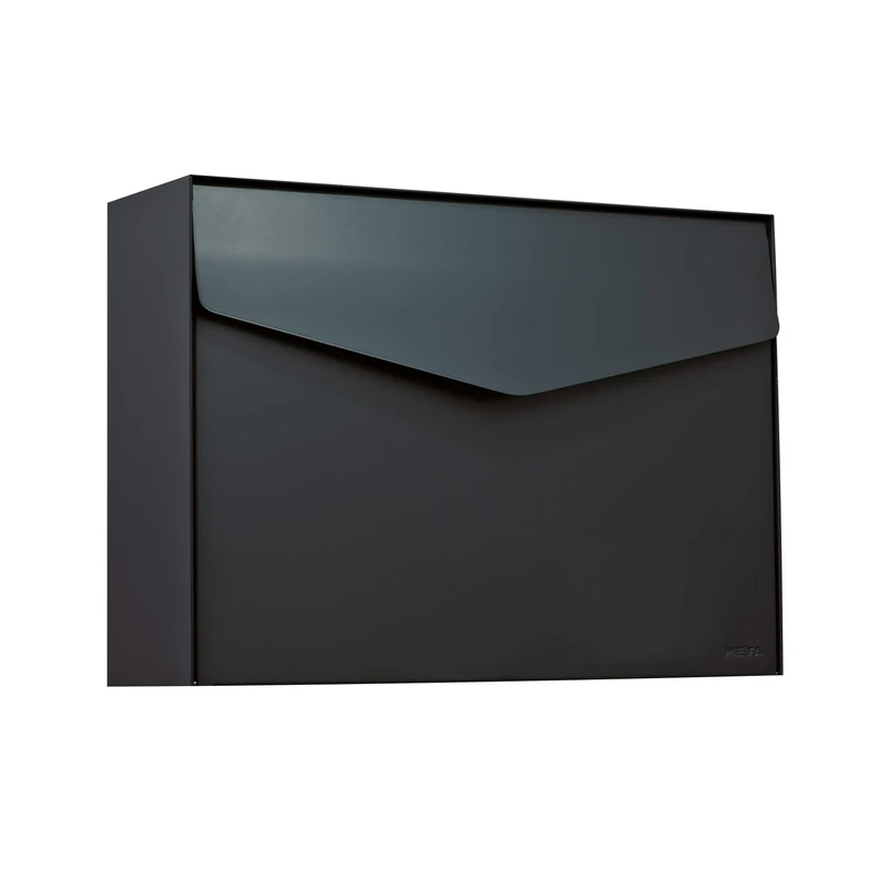 MEFA Letter Box 112 (Colour Anthracite Grey, postbox with Security Lock, Design letterbox, Size 312 x 430 x 128 mm) 112820M