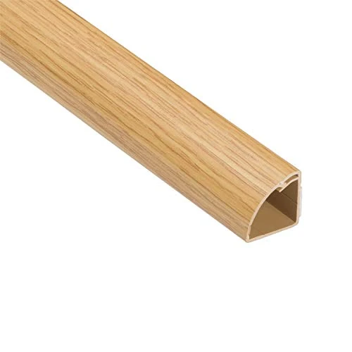 D-Line Quadrant Cable Trunking | Popular Floor Trim Alternative | 1 Meter Length - Light Oak-Effect