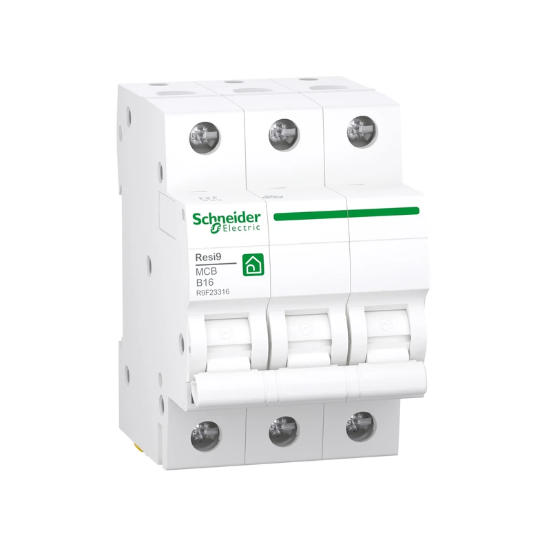 Schneider Electric Resi9 Circuit Breaker 3-Pin 63A B-Characteristics 6kA Item Number R9F2336