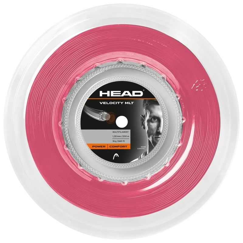 HEAD Unisex - Adult Velocity Mlt Roll Tennis String, Unisex - Adults, 281414-15 PK, Pink, 15