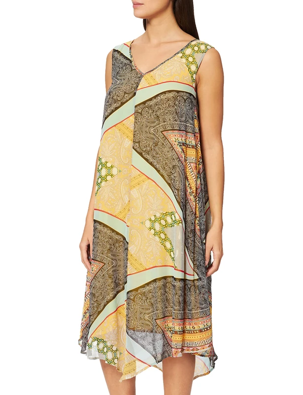 More & More Women's Kleid Von Dress, Multicolour (Multicolor Onamental 4790), 12 (Size: 38)