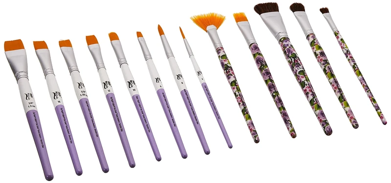 Plaid PE1900 Folk Art One Stroke Signature Brush Set, 13 Pieces - Image 1