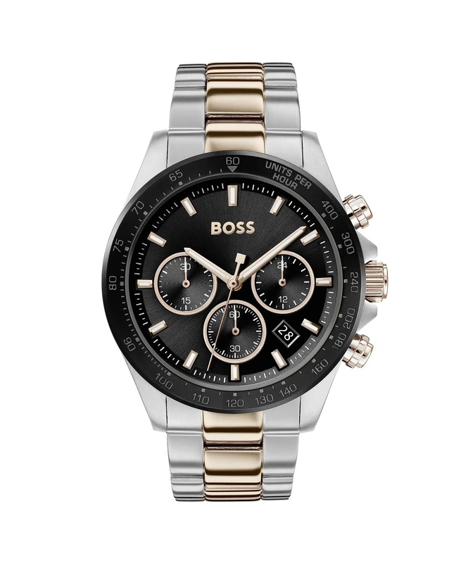 BOSS Chronograph Quartz Watch for Men HERO Collection with Two-Tone Stainless Steel Bracelet - 1513757