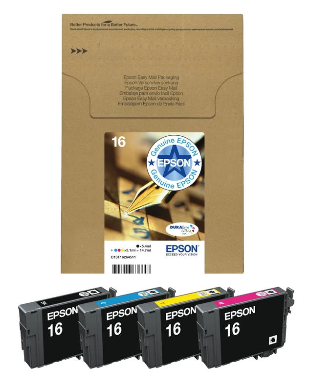 Epson 202 Kiwi Genuine Multipack, 5-colours Ink Cartridges, Eco-Friendly Packaging, Claria Premium Ink