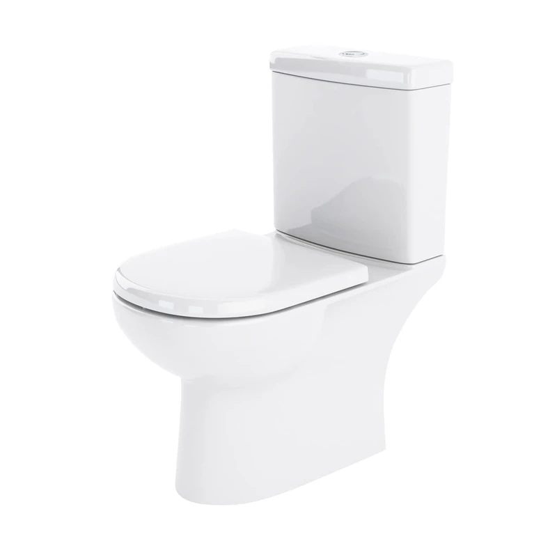 Nuie CLW001 Lawton | Modern Bathroom Compact Toilet Pan with Cistern (No Seat), 795mm x 365mm, White, 400mm x 360mm x 625mm