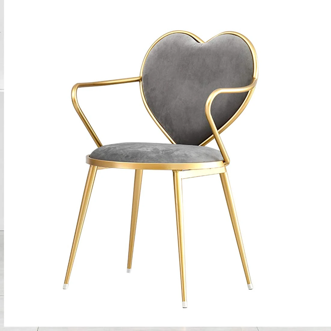 Nordic Makeup Chair Metal Legs,Ergonomically Designed Coffee Side Chair,Flannelette Fabric Upholstered Lounge Dining Chair,for Office/Reception/Living Room/Patio/Terrace/Kitchen