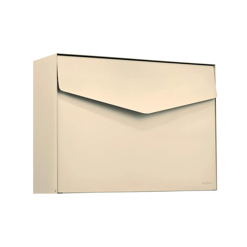ME-FA MEFA Letter 112 Letter Box (Ivory, Postbox with Security Lock, Design Letter Box, Size 312 x 430 x 128 mm) 112220M