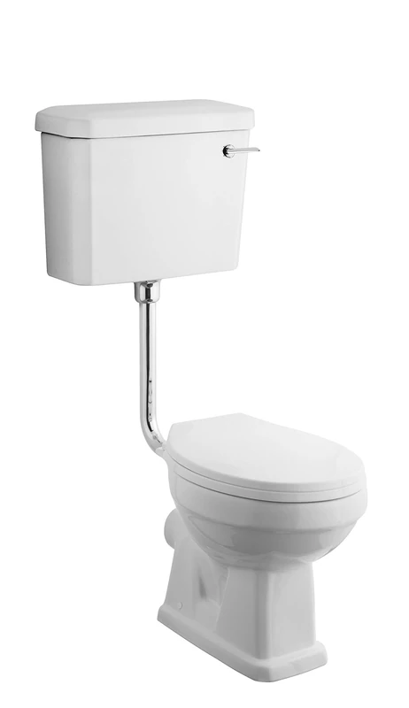 Nuie CCT001 Carlton | Traditional Bathroom Low Level Pan with Cistern and Flush Pipe Kit Inclded, 985mm x 470mm, White