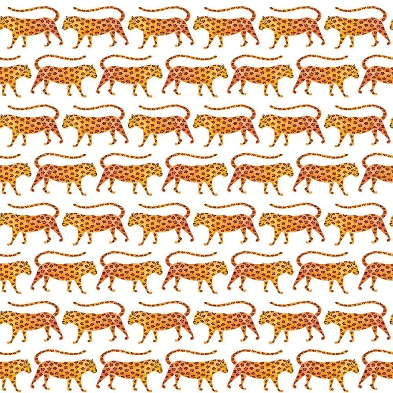 RoomMates Jaguars Shimmer Cat Adhesive Wallpaper