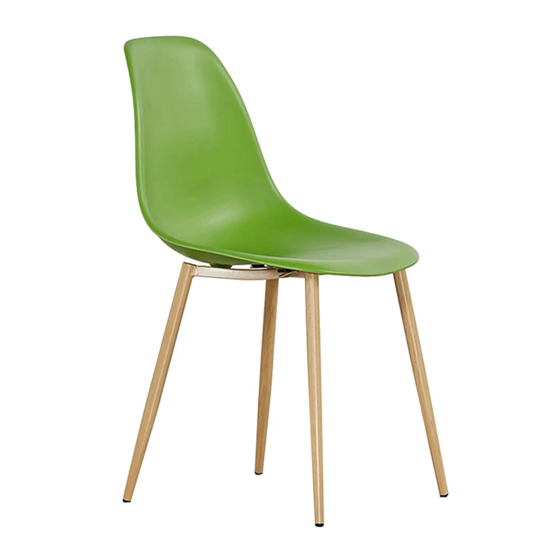 Mid-Century Modern PP Plastic Dining Chair with Metal Legs, Ergonomically designed comfort curve, for Living Room/Cafe/Lounge/Study Room/Dining Room/Pub