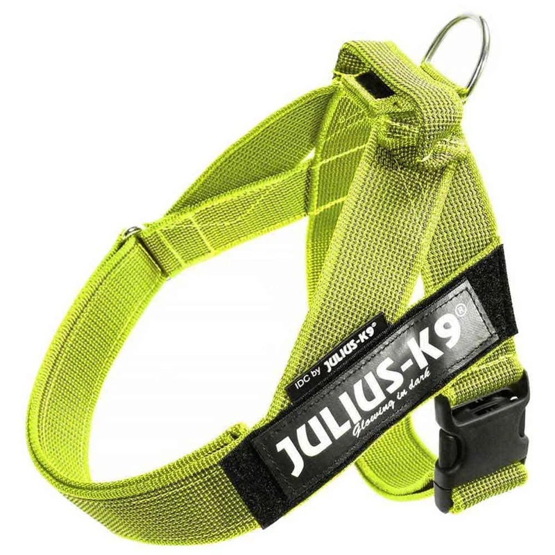 Julius-K9, IDC Color & Gray Belt Harness, Size: 2XL / 3, Neon-Gray