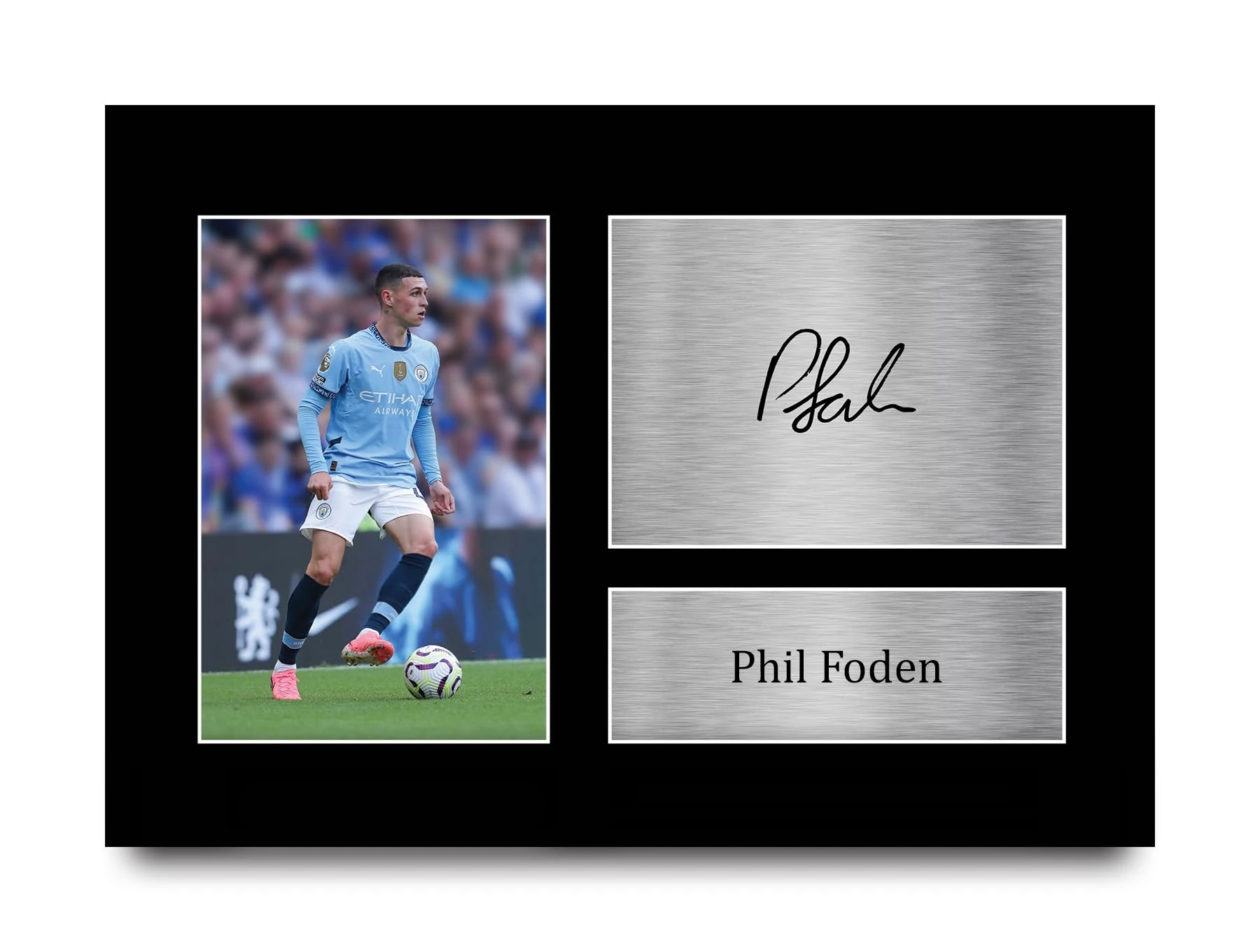 HWC Trading Phil Foden Manchester City Man City Gifts Printed Signed Autograph Picture for Fans and Supporters - A4