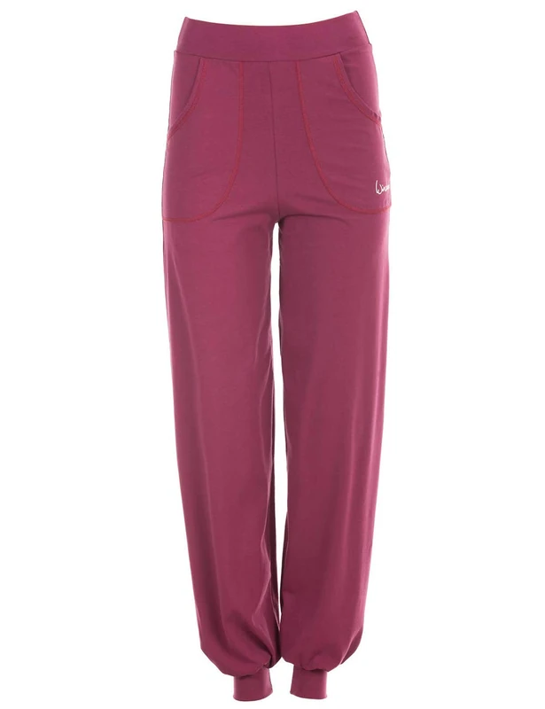 Winshape Women's Functional Airy Casual High Waist Tracksuit Bottoms, Womens, WH12-BERRY-LOVE-L, Berry-Love, L