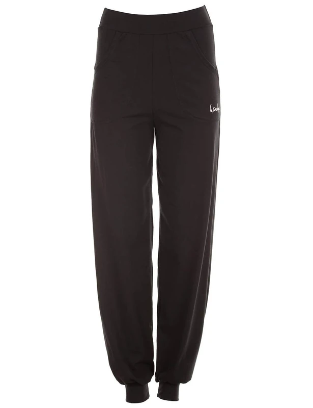 Winshape Women's Functional Airy Casual High Waist Tracksuit Bottoms, Womens, WH12-SCHWARZ-XS, Black, XS
