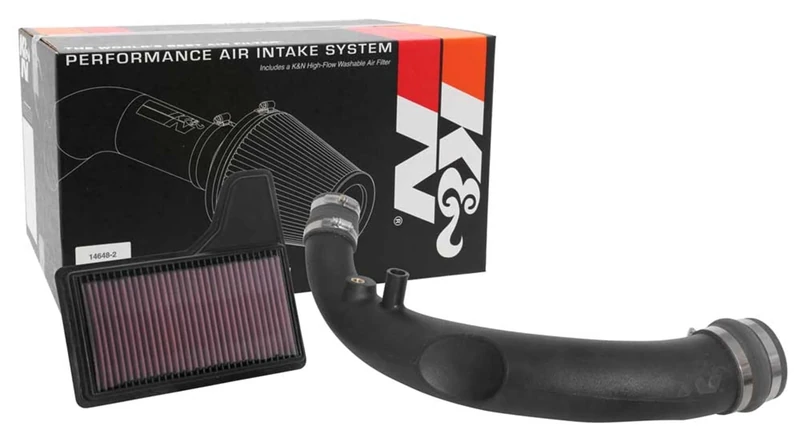 K&N Cold Air Intake Kit: High Performance, Guaranteed to Increase Horsepower: Fits 2018-2019 FORD Mustang, 57-2606