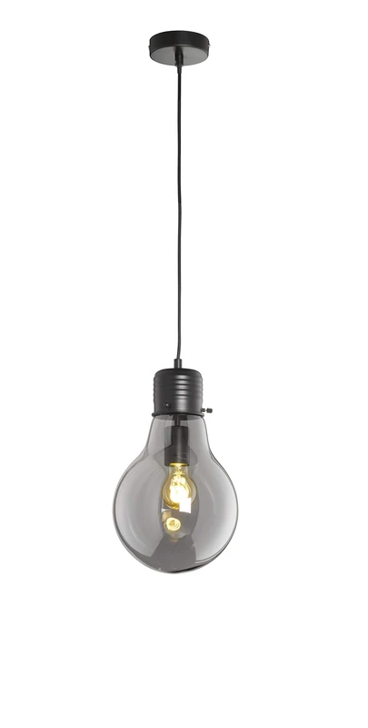 Fischer&Honsel Louis Pendant Light, Metal, 40 W, Black