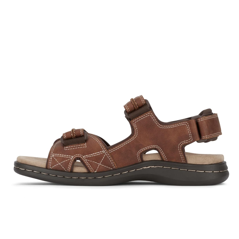 Dockers Men's Hook & Loop Sport Sandal, Rust, 14 UK
