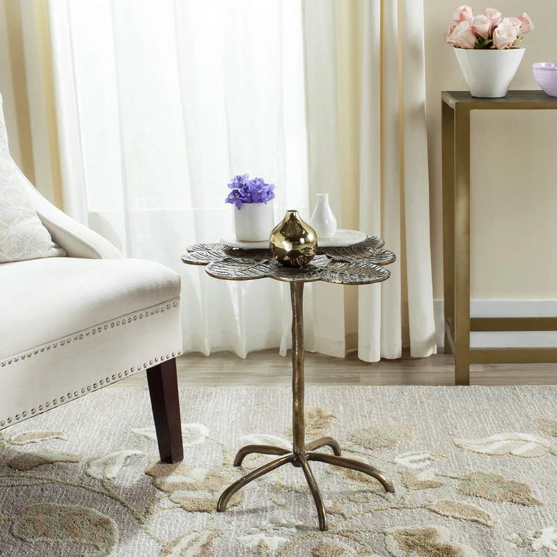 Safavieh Modern Wooden, in Antique Brass, 45 X 50 X 55