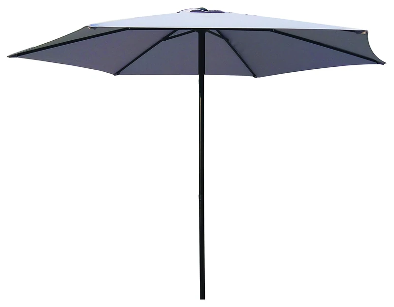 Garden Friend O850303 Push Up Parasol 3 m Grey Steel Frame